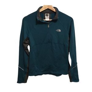 The North Face Green Long Sleeve Pullover Half Zip Size XS
